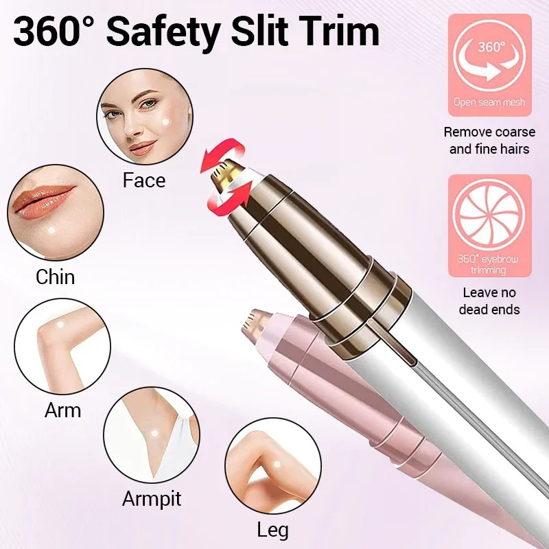 Электрический триммер для бровей, ручка для мужчин и женщин, чистая бритва, автоматическая бритва, эпилятор, триммер для удаления волос, зарядка через USB