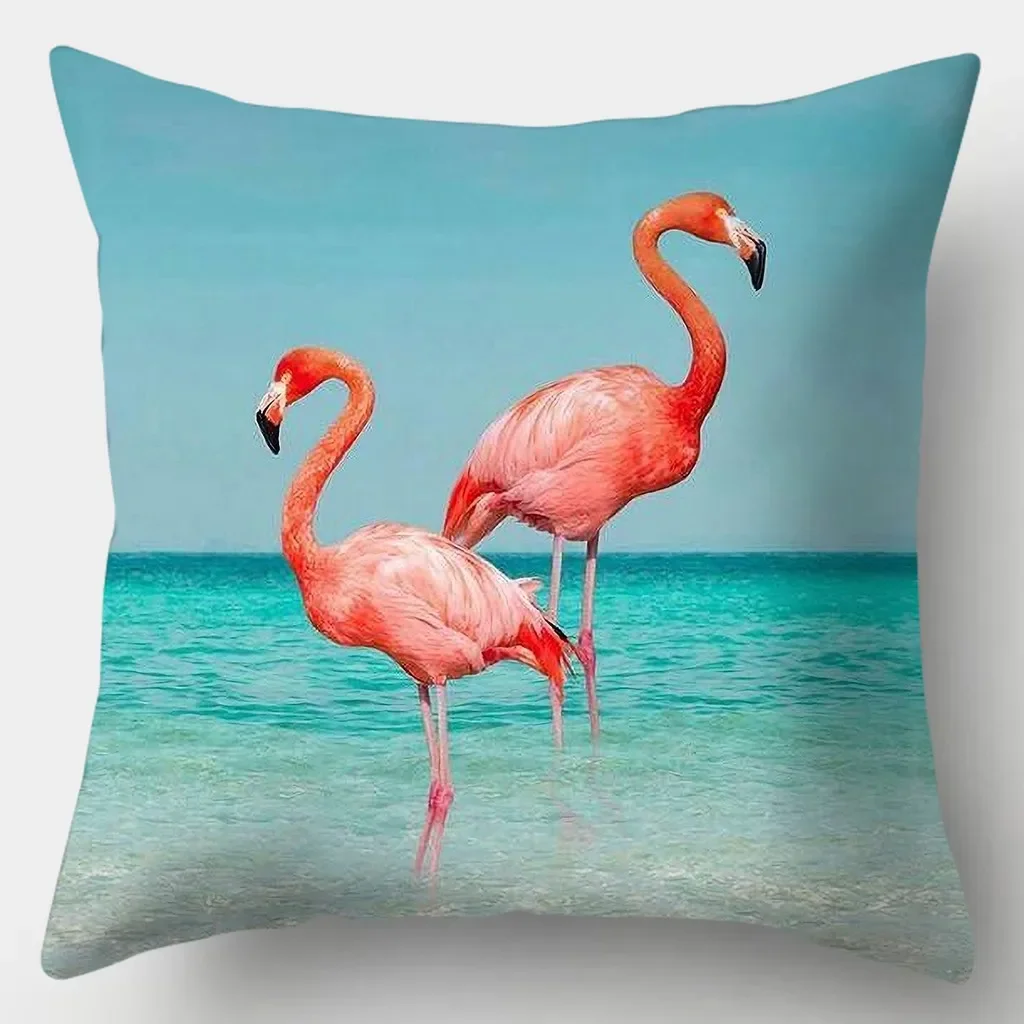 Flamingo Flower Crown Tree Leaf Fire Bird Bird Pillow Sales Sofa seat car office pillow sleeve pillow cases