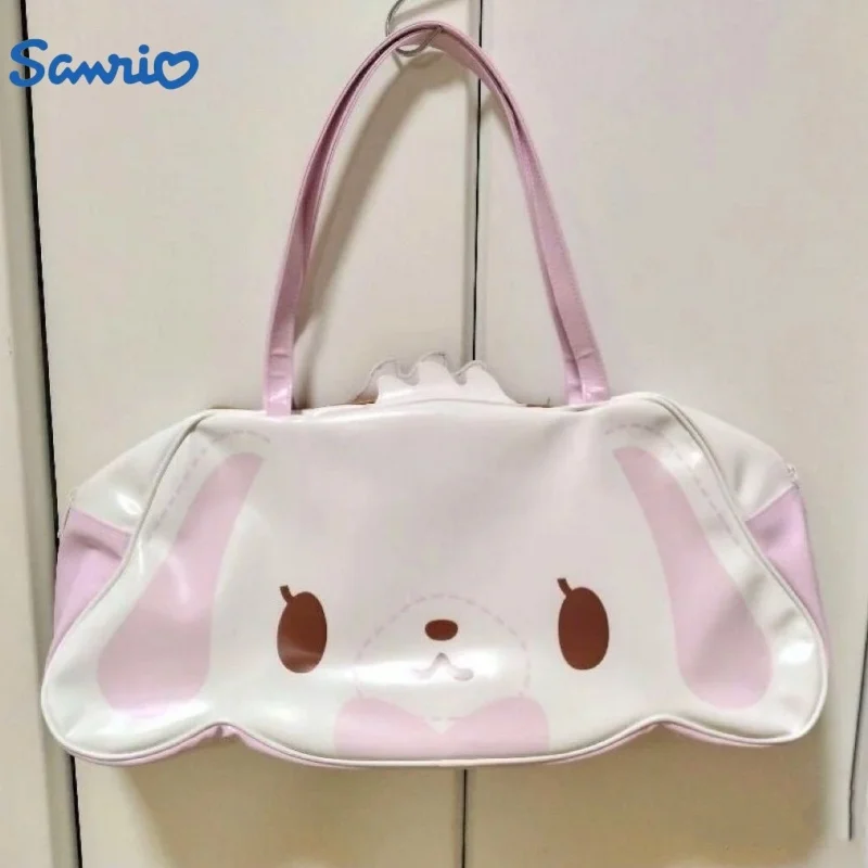 New Kawaii Cute Sanrio Sugarbunnies Bag Pink Double Sided Pu Handbag Single Shoulder Bag With Large Capacity Ins Gift For Girls