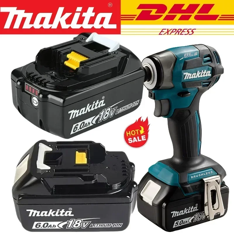 

100% Original Makita Rechargeable Power Tool Battery, Replaceable LED Lithium-ion, 6.0 Ah 18V LXT BL1860B BL1860BL1850 BL1830