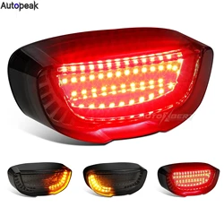 Universal LED Integrate Sequential Turn Signal Rear Brake Lamp Motorcycle Motorbike Tail Light For Honda Suzuki Kawasaki Yamaha