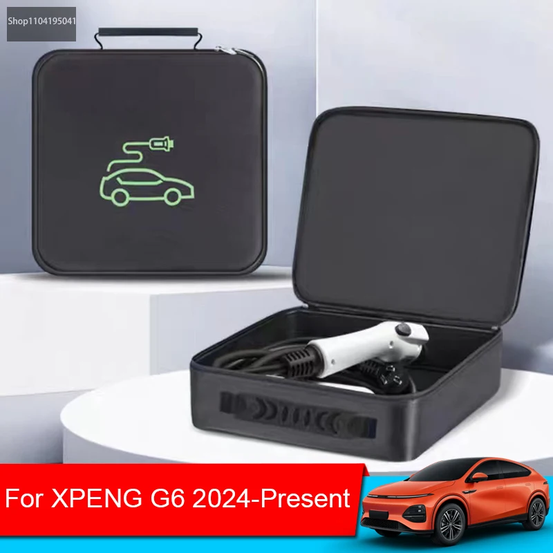 

For XPENG G6 G9 2023 2024 2025 Waterproof Retardant Trunk Storage Box Accessory EV Car Portable Charging Cable Storage Carry Bag