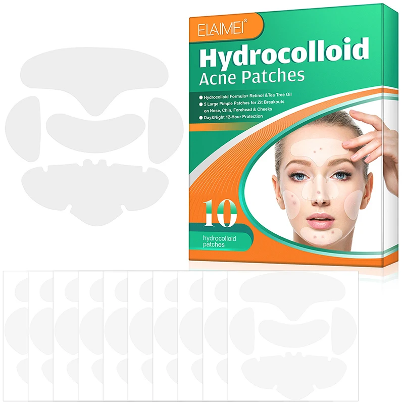 Idrocolloide viso Acne brufolo Patch 1 scatola Forhead, naso, mento, guancia, Patch Acne brufolo gesso Stick