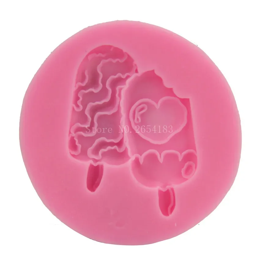 ไอศกรีม lolly ซิลิโคน Fondant สบู่ 3D แม่พิมพ์เค้ก Cupcake Jelly Candy ช็อกโกแลตตกแต่งเบเกอรี่เครื่องมือแม่พิมพ์ FQ2186