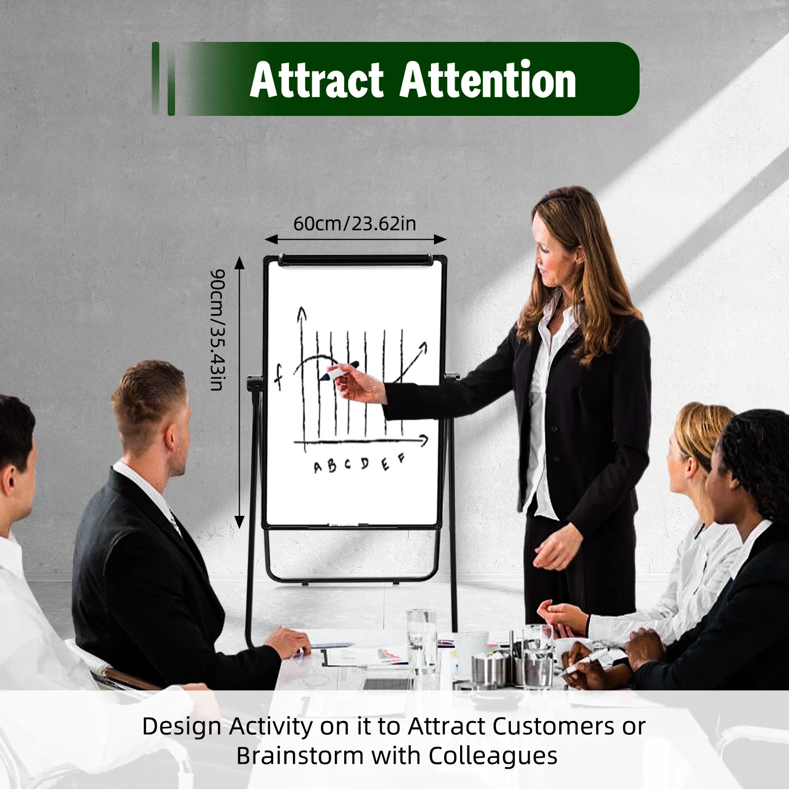 سبورة بيضاء قابلة للتعديل على الوجهين مناسبة للمنزل والمكتب والفصول الدراسية مثالية للأطفال واجتماعات الواجبات المنزلية وتدريس الأعمال الإبداعية #5