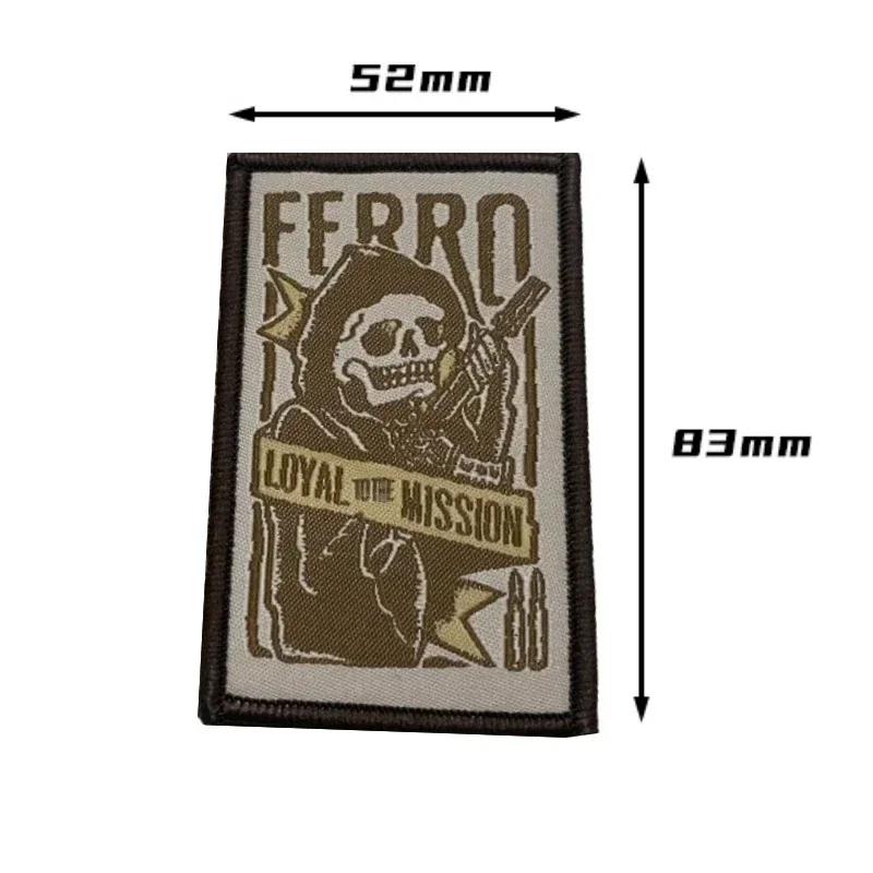 Pharaoh Tactical Armband FERRO Loyal Reaper Morale Badge Skull Embroidered Hook and Loop Patches for Clothing Backpack Sticker