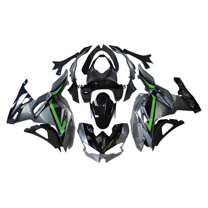 

Motorcycle Gray Green Fairing Kit Compatible for Ninja 500 EX500 2024