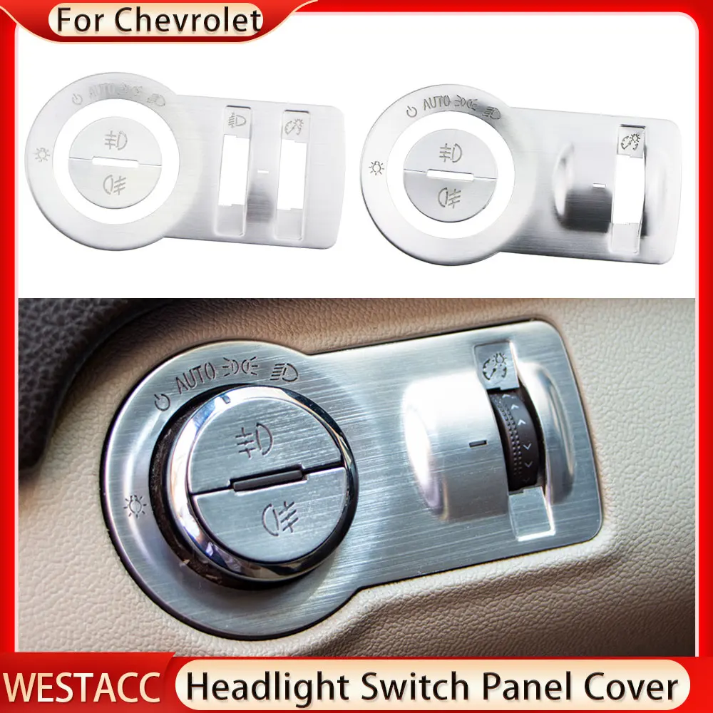 Car Headlight Switch Panel Decoration Sticker Trim Cover for Chevrolet Malibu Cruze Trax for Opel Astra J Mokka Accessories