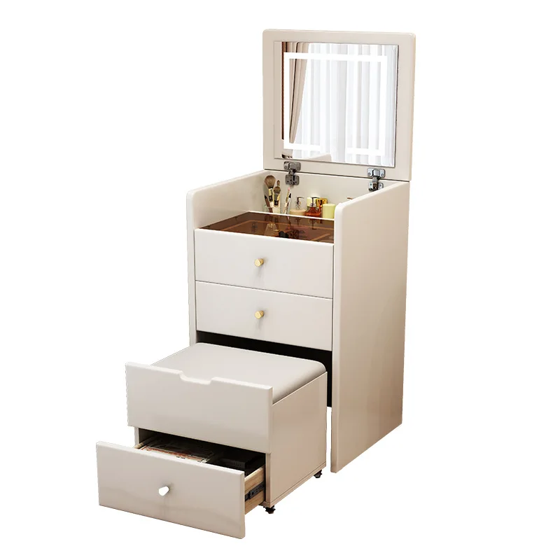 

Small apartment can be turned over dresser storage integrated, bedside table, rental house simple modern simple makeu