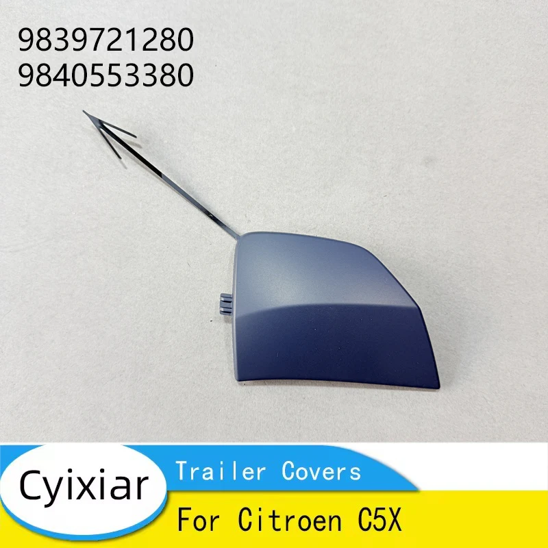 For Citroen C5X Front Rear Bumper Trailer Covers Sliding Door Tow Hitch Trim Plate Cover YL01858780 9839721280 9840553380