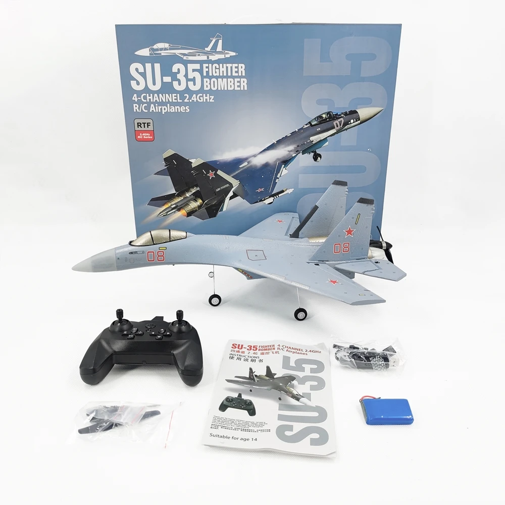 COOLBANK 4CH 브러시리스 모터 Su-35 J-16 RC 전투기 항공기, 2.4g, 6 축 자이로, 360 ° 플립 롤, 긴 비행 시간, 쉬운 작동 모델