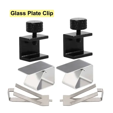 4pcs Glass Clip 3D Printer Hotbed Ultrabase Glass Plate Clamp Clips Stainless Steel Ultimaker Heatbed Build Platform Retainer