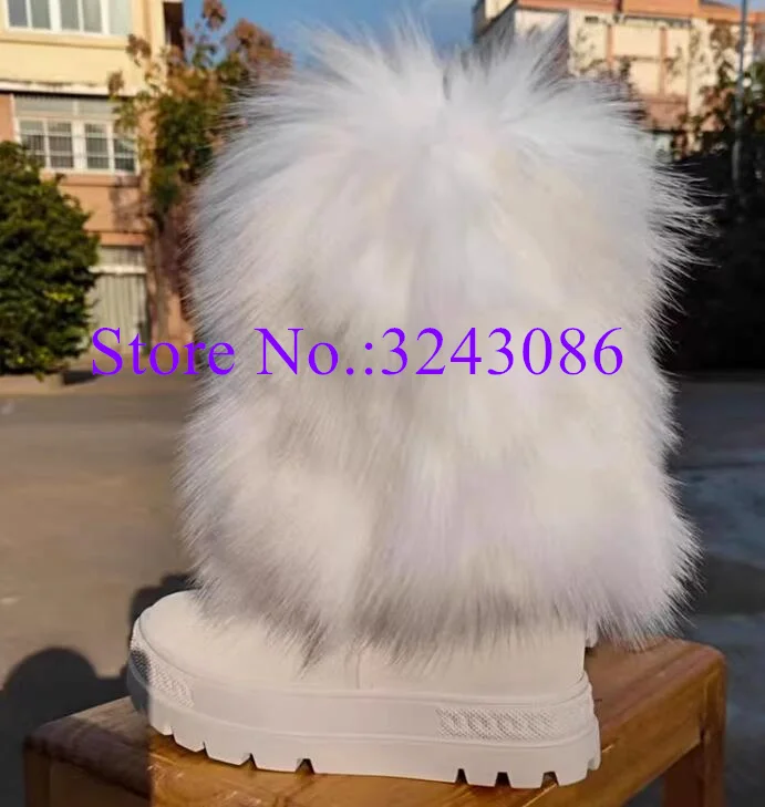 

Platform Warm Fur Lady Snow Boots Fashion 10cm Increasing Heel Woman Short Boots Sexy Female Casual Wedge Shoes