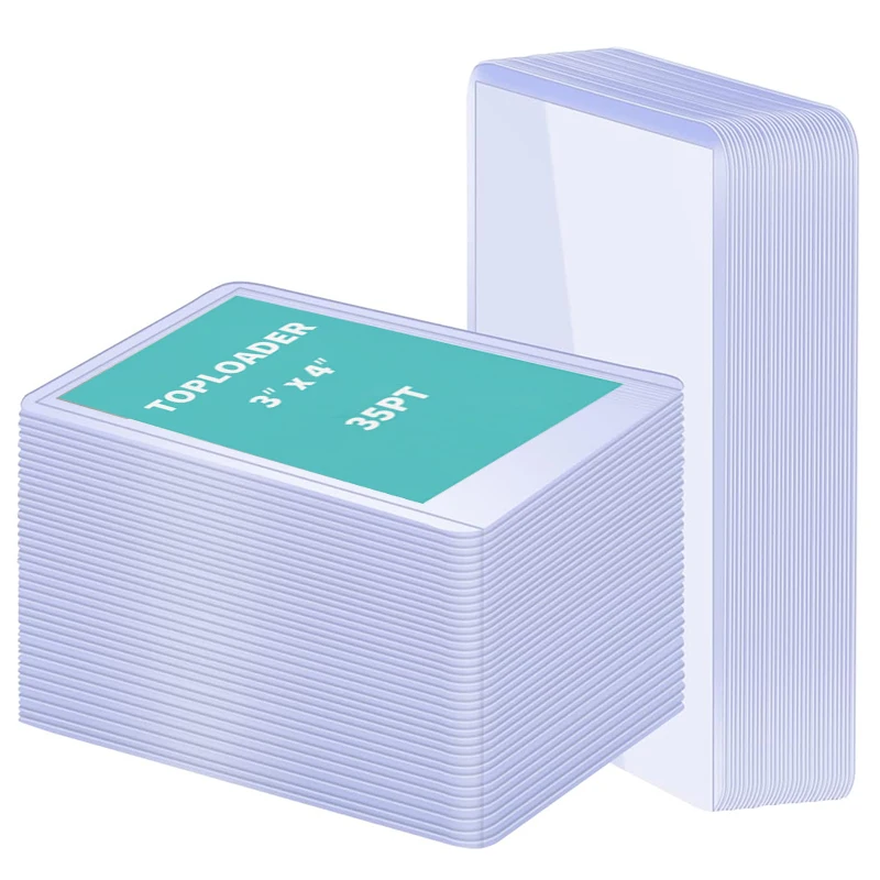 25/50pcs Card Sleeves Holder Hard Plastic PVC Game Cards TopLoaders Toy Top Loaders Protectors Trading Storage Gift 3 X 4inches