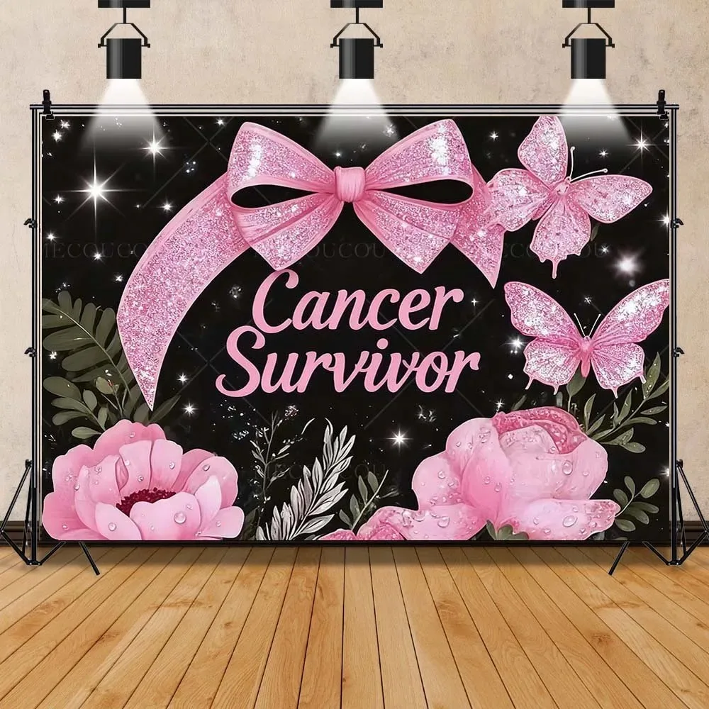 Roze lint vlinder thema promotionele banner achtergrond, vrouwen gezondheid promotionele poster decoratie fotografie achtergrond