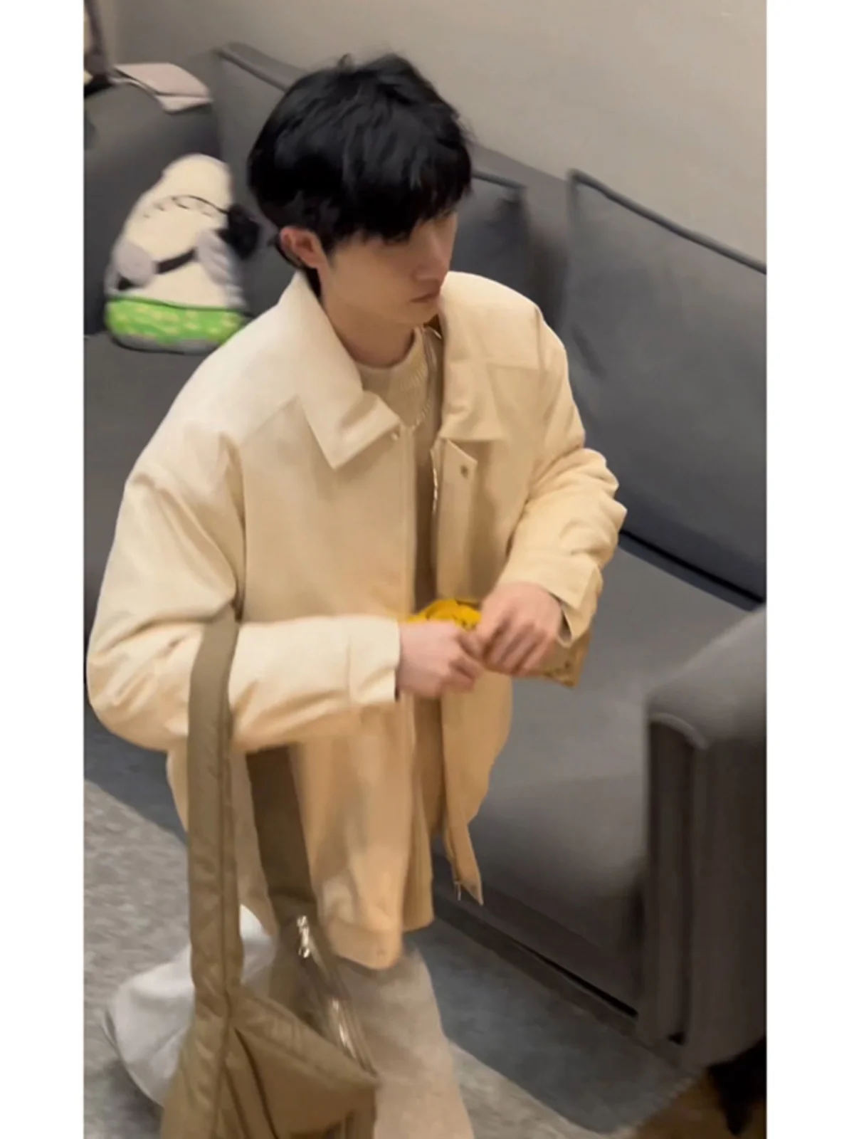 

Мужская байкерская куртка Cleanfit, повседневная рабочая одежда с отложным воротником, весенне-осенняя куртка из искусственной кожи, пальто в американском стиле ретро