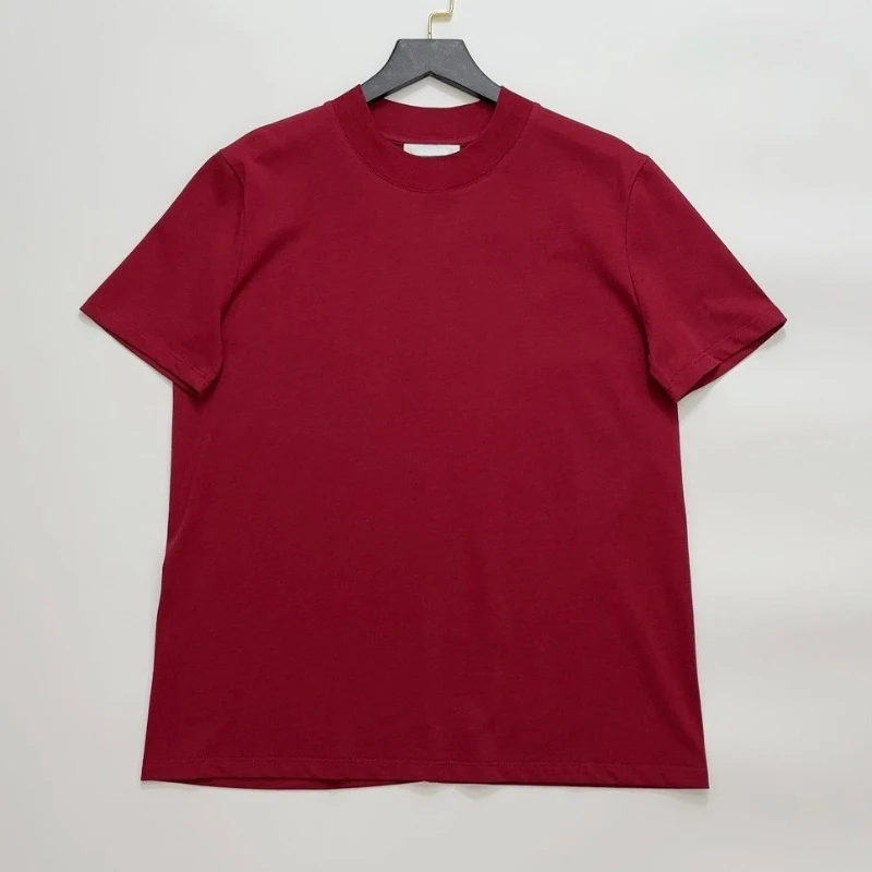 

Simple Solid Color Round Neck Short-sleeved T-shirt Cotton Tops