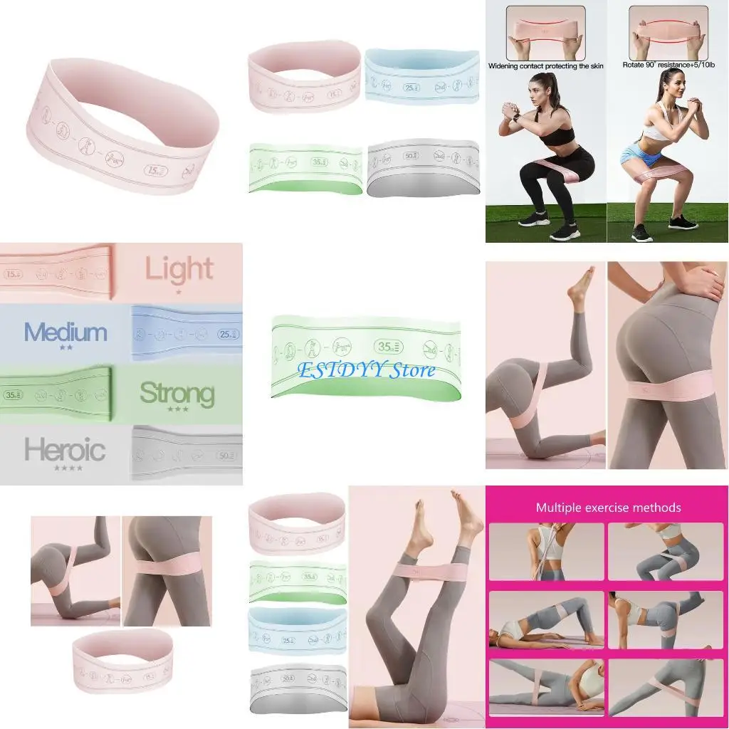 

G6DE Fitness Resistance Bands Yoga Workout Pull Rope Stretch Resistance Exercise Fitness Band for Stretching Easy to Use