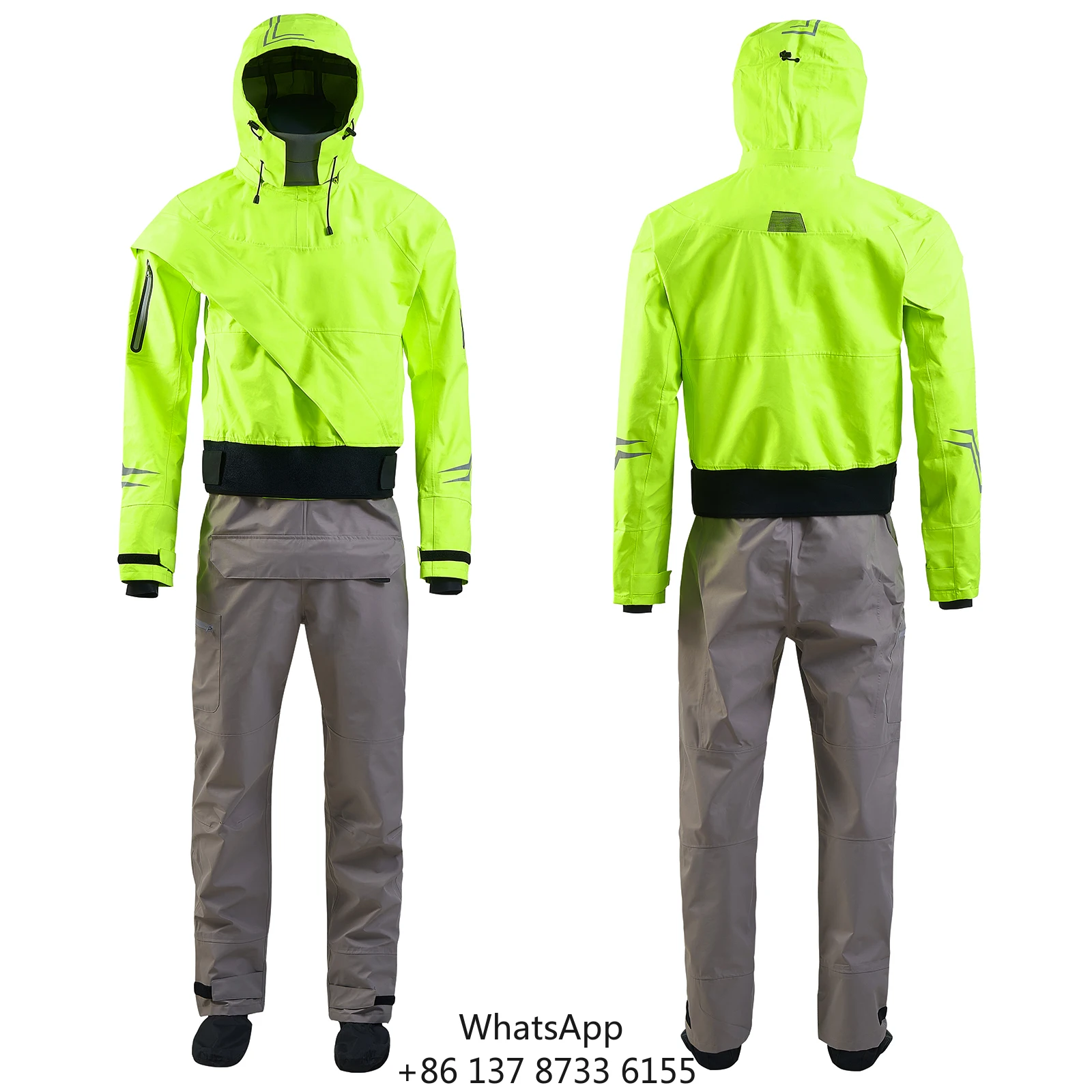 3.0 Layer Waterproof Breathable Drysuit Diving Water Kayaking Paddle Fishing Rafting Dry Suit SUP Adventure