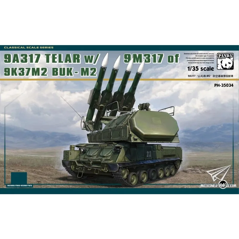 

Panda Plastic Assembled Tank Model Kit PH35034 9K317 Buk-M2 Air Defense Missile Launcher 1/35
