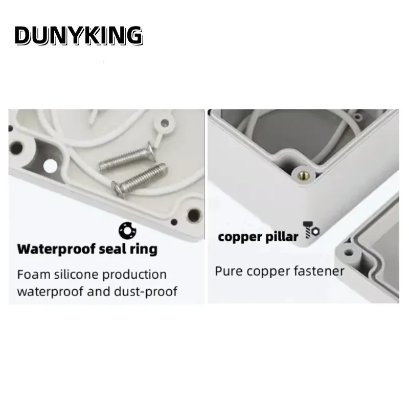 F-type ABS new material Ip67 waterproof junction box Plastic housing Ip67 Outdoor electronic safe monitor power button box image 3
