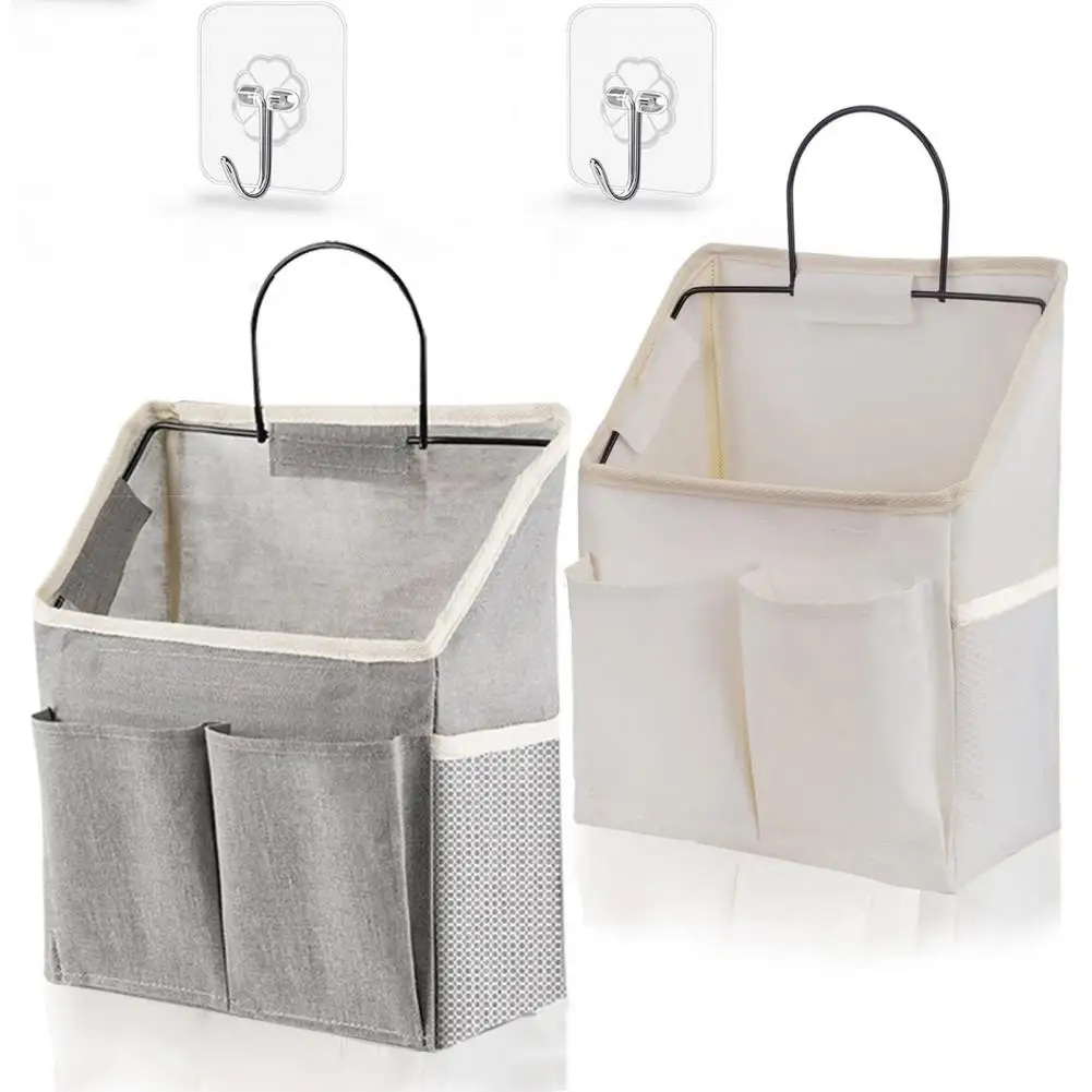 

Convenient Hanging Organizer Double-sided Net Pockets Storage Pouch Folding Dormitory Hanging Storage Basket Bag Save Space