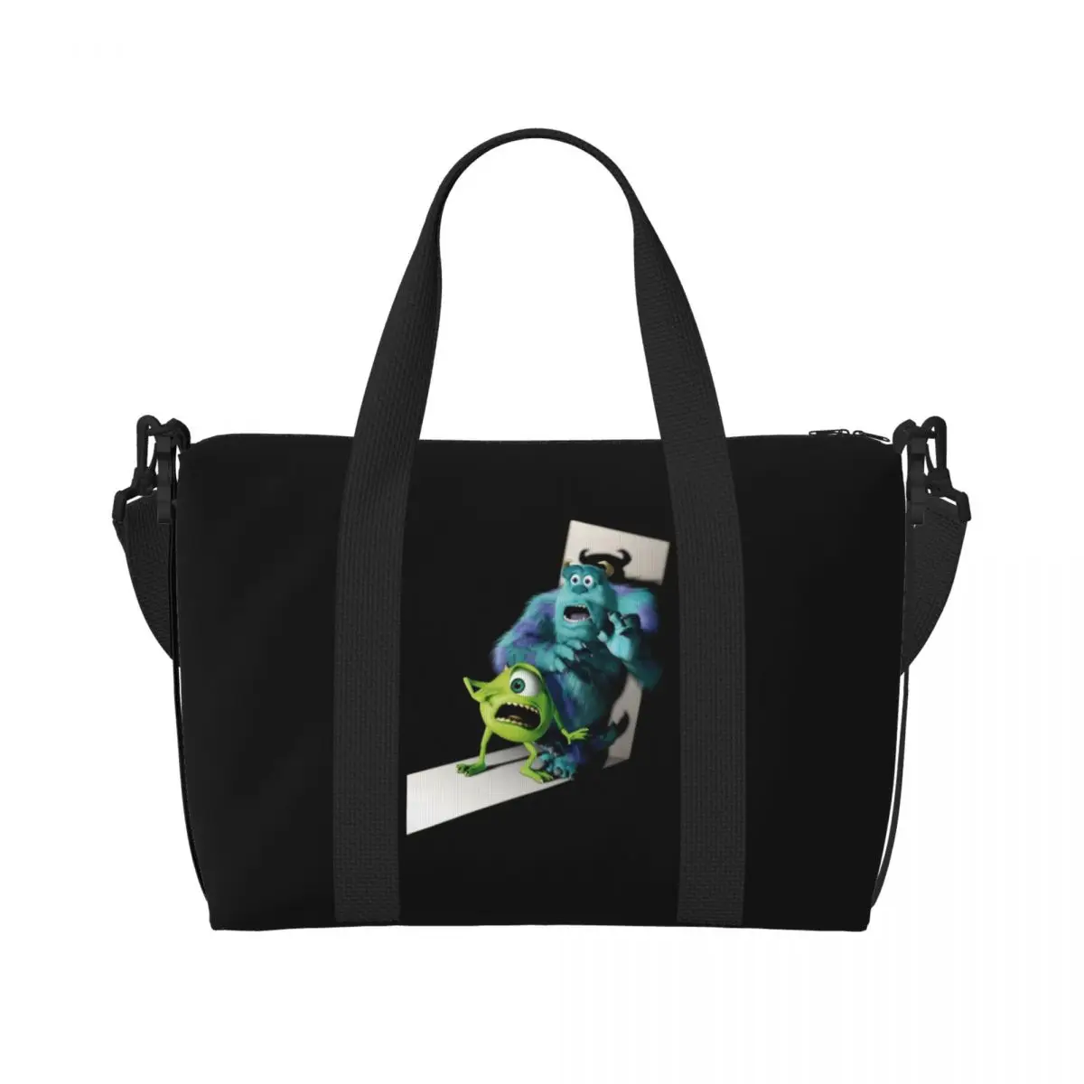 

Женская большая сумка университета монстров на заказ, большая вместительная сумка для путешествий в стиле аниме, тренажерный зал, пляжные дорожные сумки