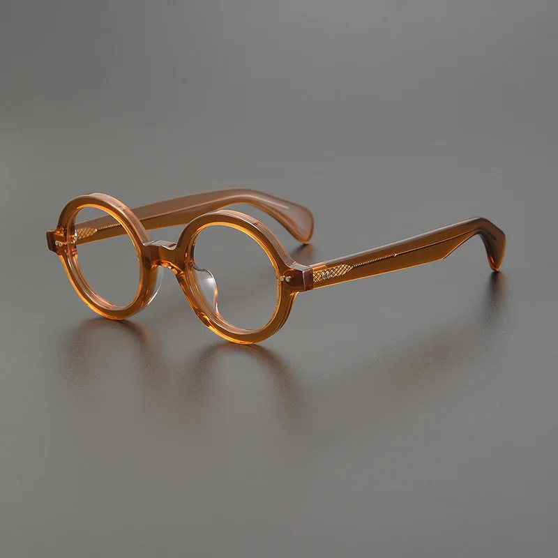 European and American retro optical glasses frame round acetate glass frame can be equipped with prescription glasses.