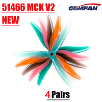4 Pairs GEMFAN 51466 MCK  5 inch 3-Blade Racing Freestype Propeller FPV