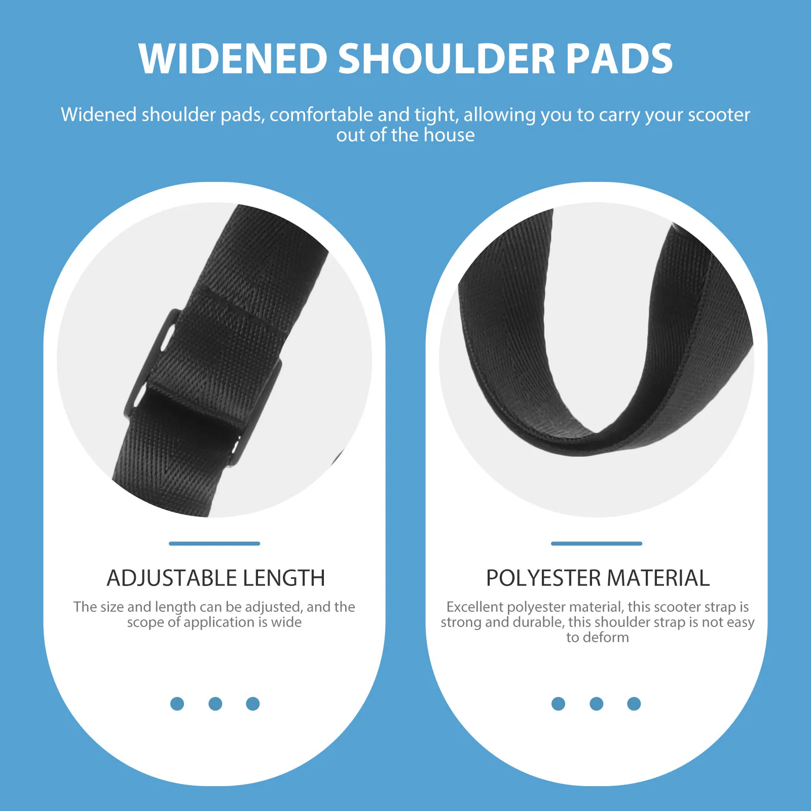 

Scooter Carrying Strap Adjustable Balance Bike Shoulder Strap Wide Comfortable Pads Non-Slip Scooter Accessories for Kids Adults