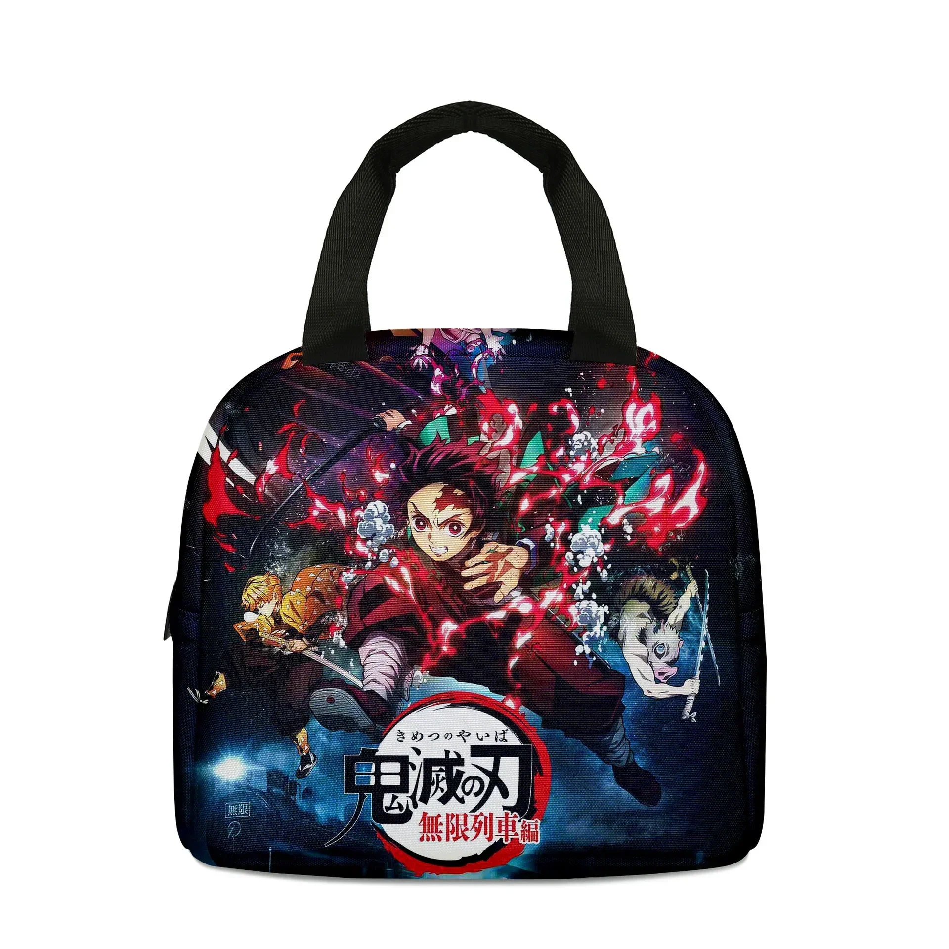 Anime Ghost Slayer Meal Bag Elementary School Student Animation Portable Ice Bag Children’s Lunch Bag Cartoon School Bag Mochila