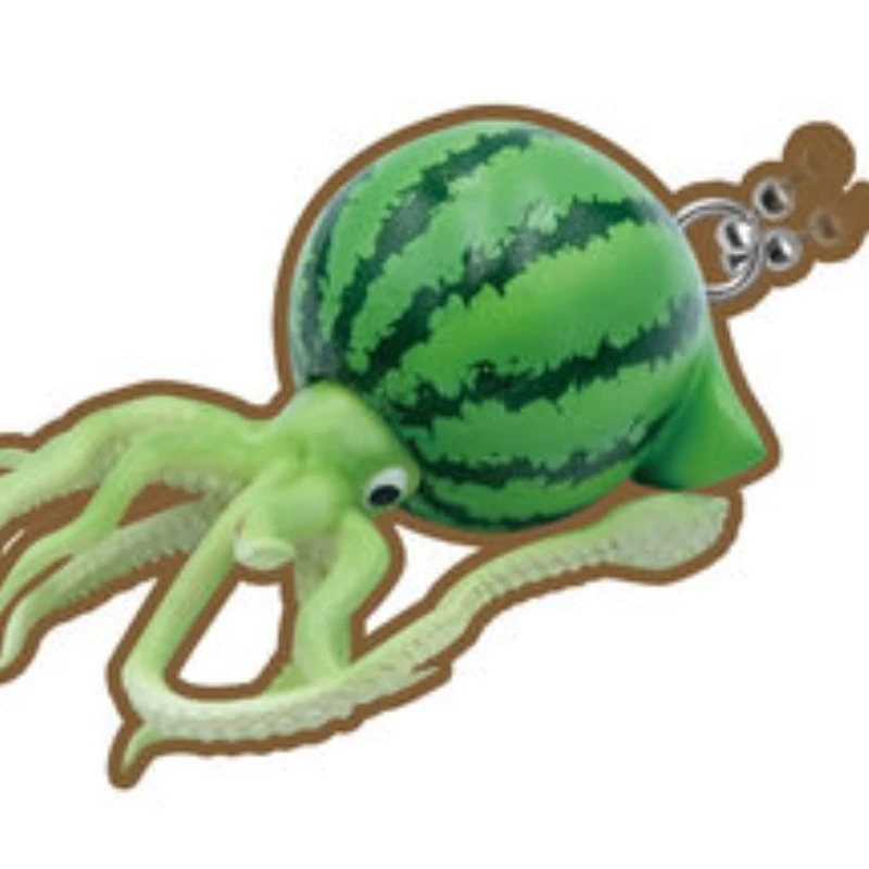 QUALIA Gashapon Capsule Toy Vegetables Demon Fantasy Creatures Watermelon Squid Pendant Model Gachapon