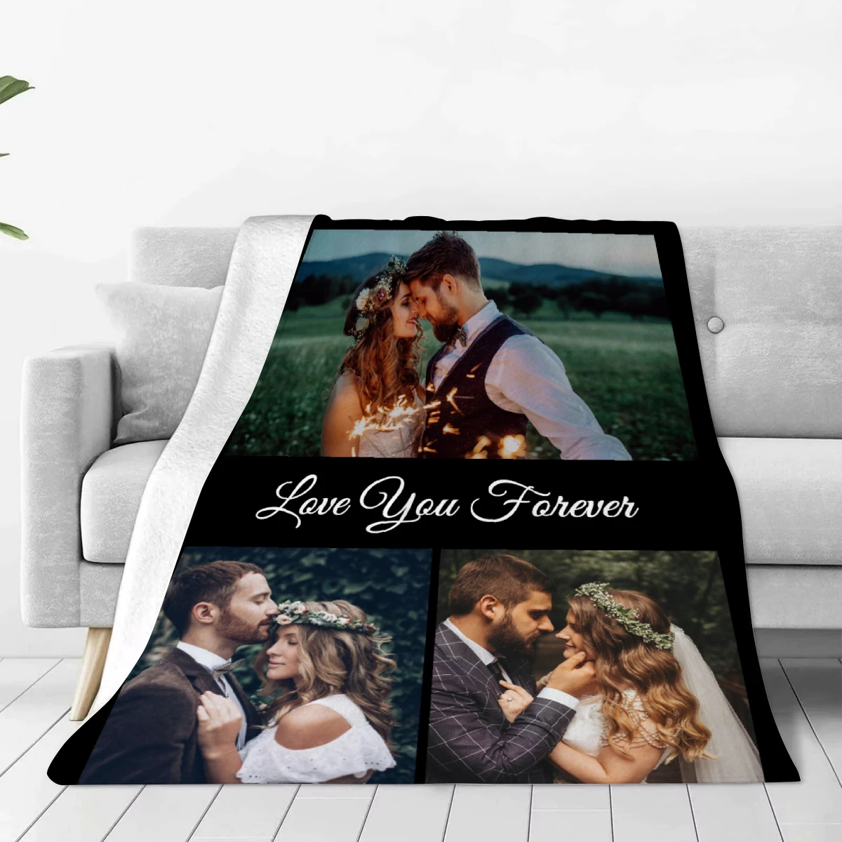 Custom Photo Flannel Blanket - Personalized Image Print, Soft & Cozy for All Seasons, Perfect Gift for Family & Friends