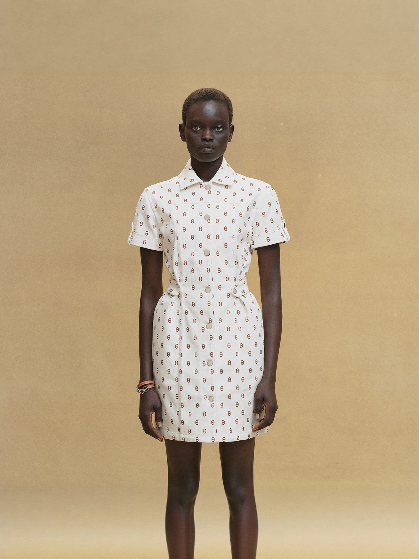 Spódnica z wysokim stanem, bawełniana, dżinsowa, z nadrukiem w kształcie świńskiego nosa, zapinana na jeden guzik, w stylu vintage, miejska, do dojazdów do pracy, o luźnym kroju, H pe.