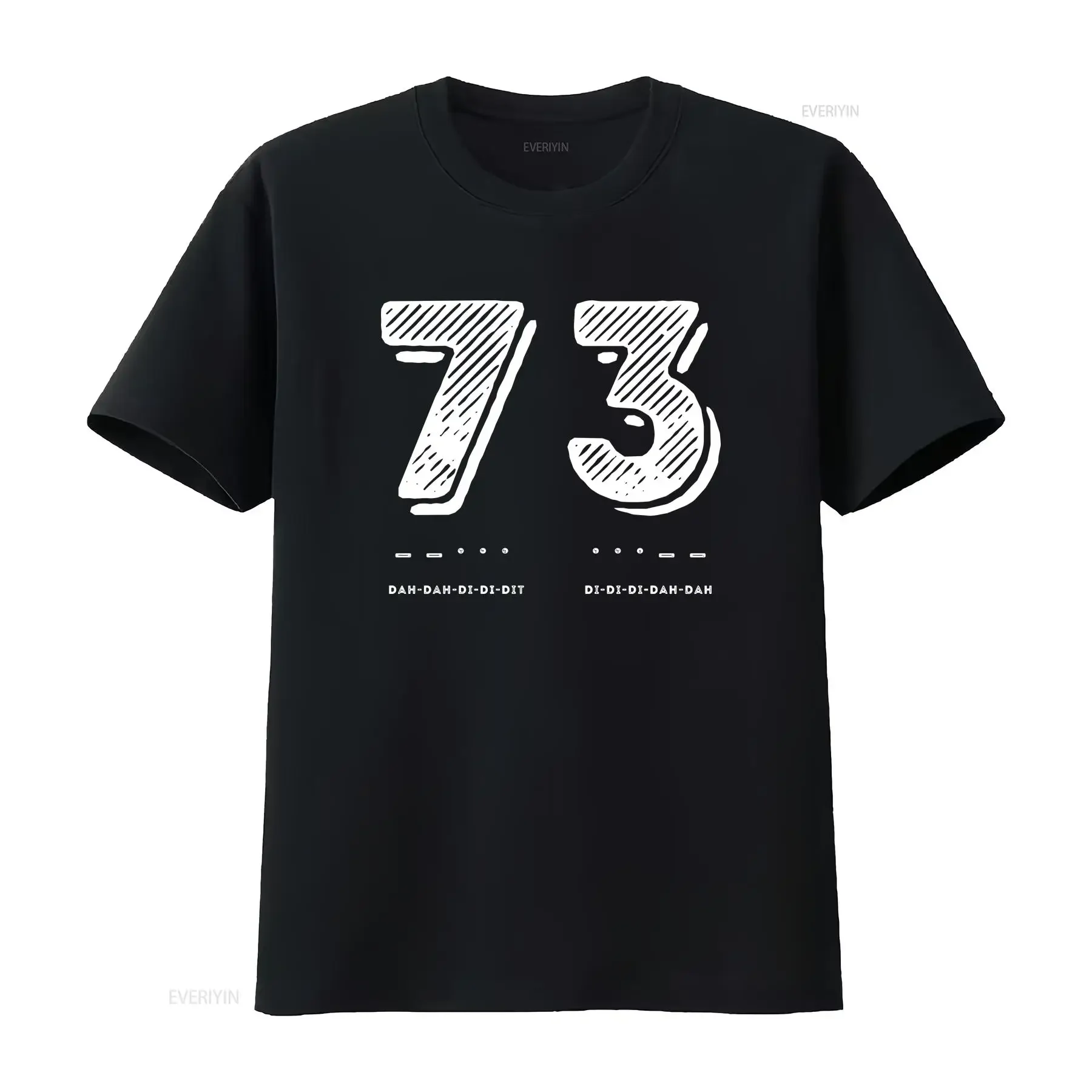 T-shirt « 73 Best Regards » – Cadeau pour radioamateur CW – Impression à la demande – Vintage – Lavé – Homme – Respirant