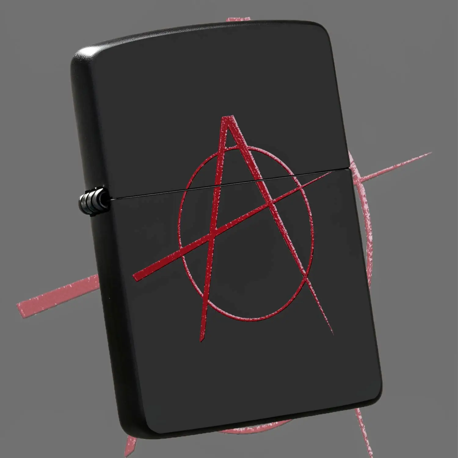 Stylish Anarchist Symbol Pattern Portable Lighter, Sleek Textured Durable Daily Use Ignition Tool, Ideal For Camping Travel Home Office, Thoughtful Unique Gift For Friends And Hobbyists For All Occasions A Humorous And Interesting Lighter