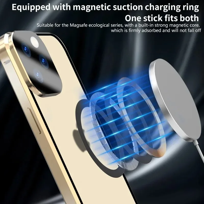 Metal Magnetic Double-sided Snap Lock Magsafe Case For iPhone 16 15 14 Pro 12 13 Pro Max Plus Macsafe Wireless Charging Housing