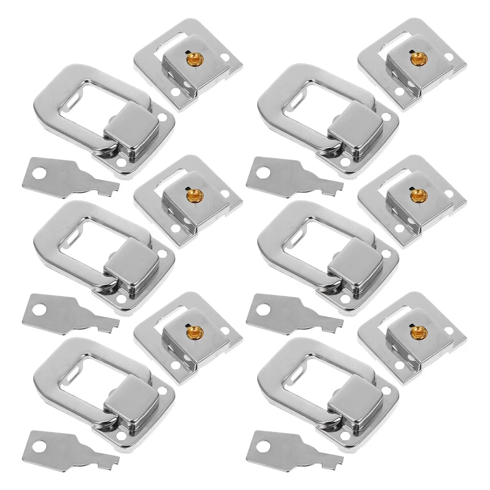

6 Pcs Suitcase Lock Cabinet Door Latch Locks Buckle Sliding Boat Locker Latches Marine Combination