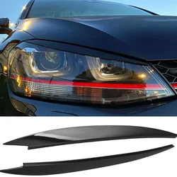 Car Headlight Eyebrow Eyelid Cover Trim for VOLKSWAGEN VW Golf 7 7.5 VII GTD R MK7 MK7.5 2013-2019 Eye-catching Stickers