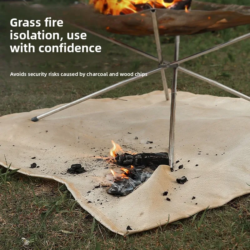Outdoor Camping Fireproof Cloth Picnic Barbecue Insulation Mat Flame Retardant High Temperature Fire Blanket Fiberglass Mat
