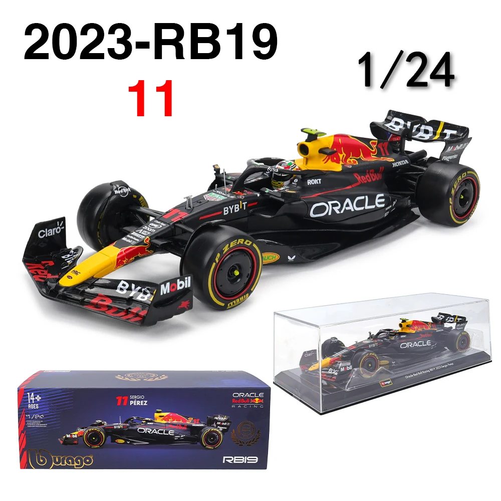 Bburago 1:24 f1 ferrari sf23 red bull rb19 mercedes w14 hoch detailliertes geschenk geschenk der druckguss präzisions modell autos ammlung