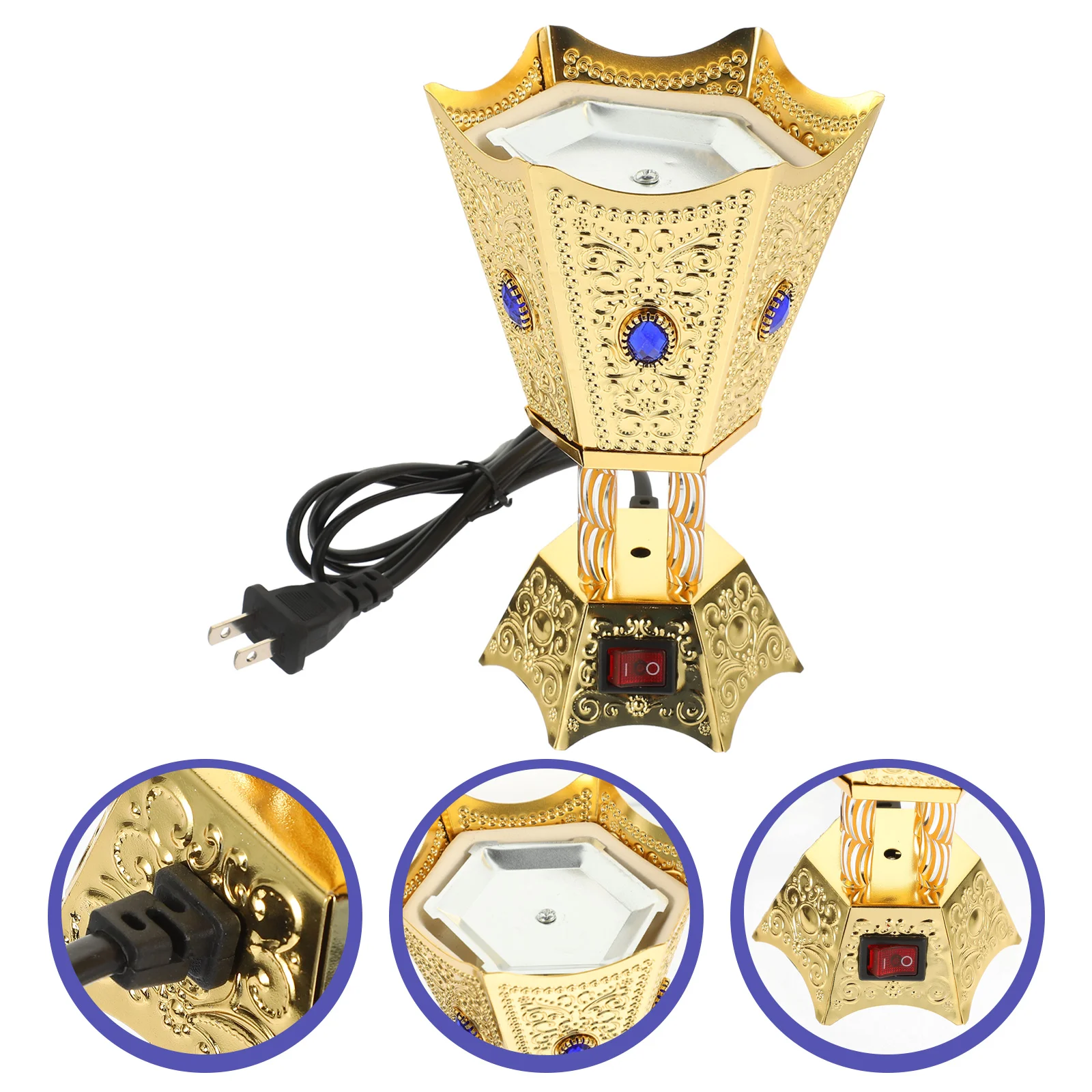 

Censer Plug-in Incense Burner Retro Decor Electric Electronic Ornament Desktop Stand