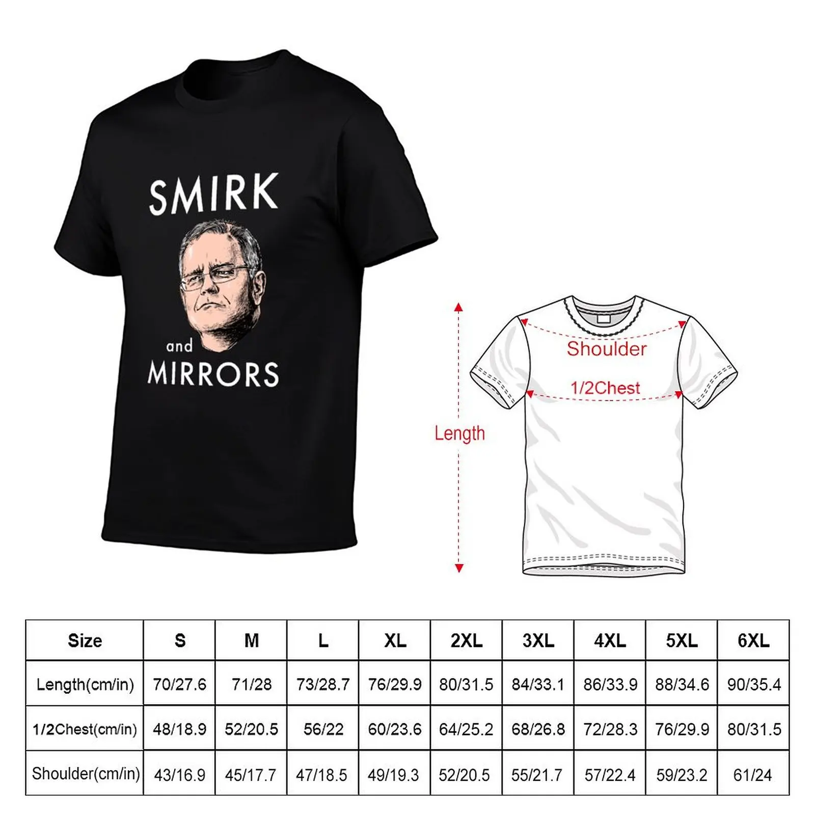 Smirk and Mirrors T-Shirt Heavy Duty Casual Work Tee