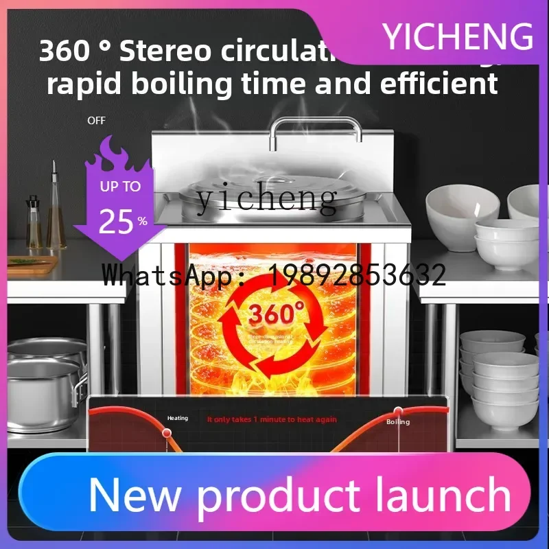 I24  noodle cooking stove Commercial square multi-functional noodle cooking bucket Gas electric heating soup pot Insulation