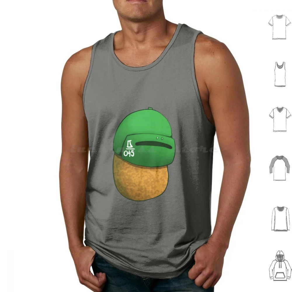 Lordtato Tank Tops Print Cotton Potato Video Game The Lord Lord Helmet Russian Cool Awesome Funny Game Gamer Cute