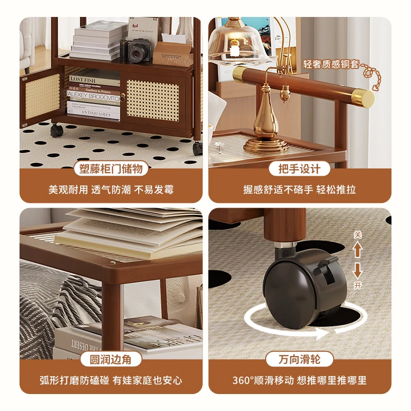 أريكة متنقلة بعجلات على طراز القرون الوسطى بجانب عدد قليل من غرفة المعيشة 2025 أريكة جديدة خزانة جانبية خفيفة فاخرة زاوية راقية قليلة #4