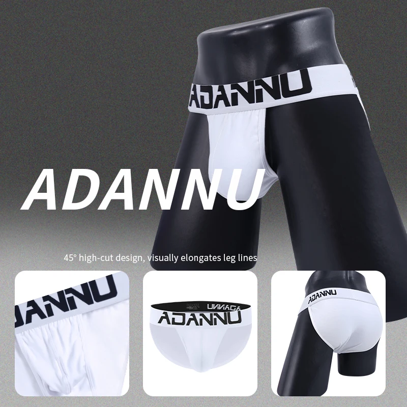 

Underwear Men's Cotton Briefs High-Cut Jockstrap Breathable Stretchy Low-Rise Briefs Soft Comfortable Daily Wear Underpants