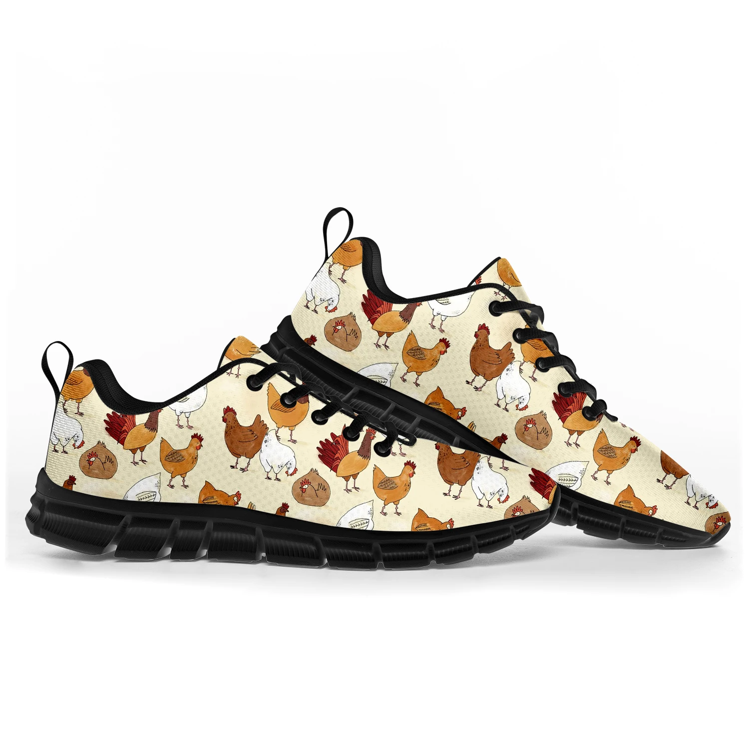 Cartoon Rooster Print Sports Shoes Mens Womens Teenager Kids Children Customized Sneakers Tailor-Made Shoe High Quality Couple