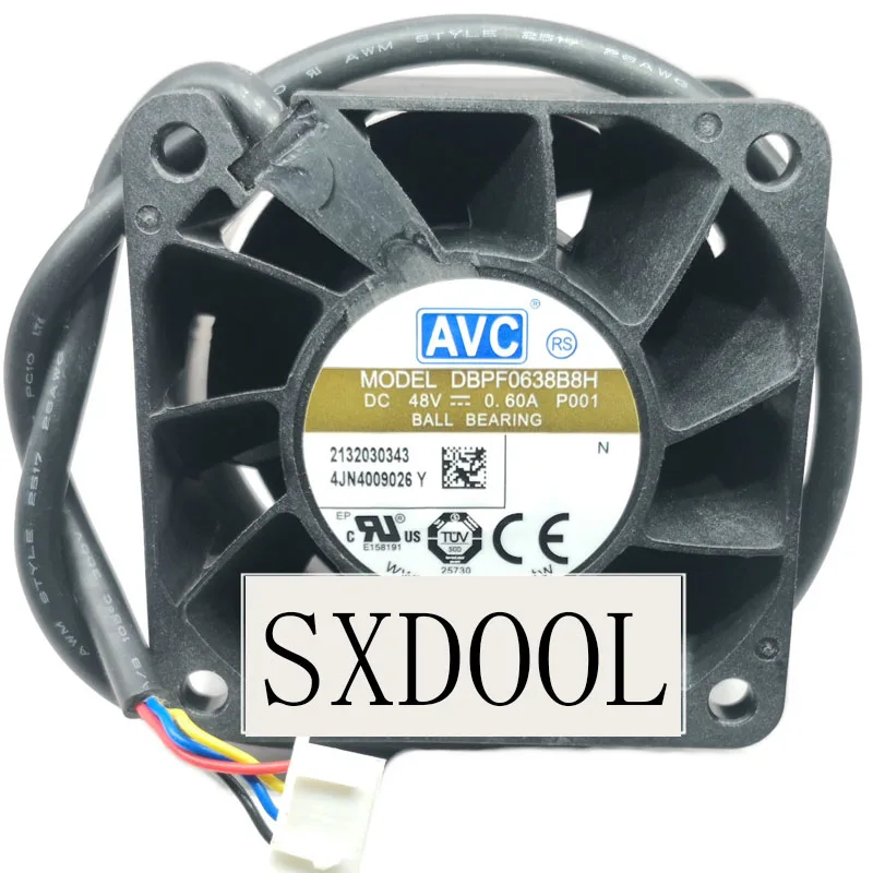 

DBPF0638B8H New AVC 6038 48V 0.60A IP68 Waterproof Server 60mm 6cm Cooling Fan 60X60X38mm