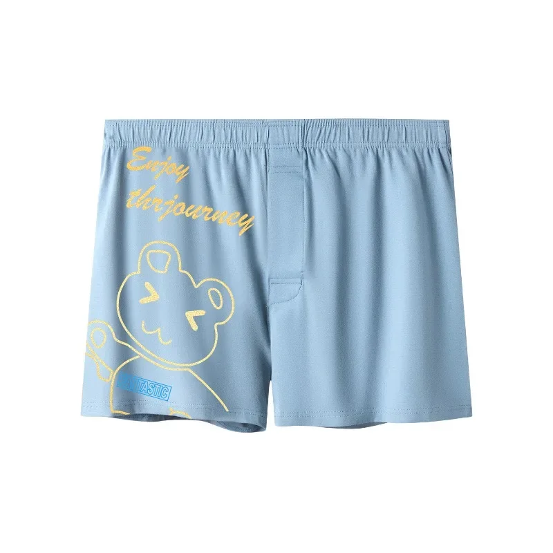 3Pack Mens Underwear Cotton Aro Pants Loose Trendy Boxershorts Men Comfortable Pajama Pants Printed Cartoon Mentrual Panties